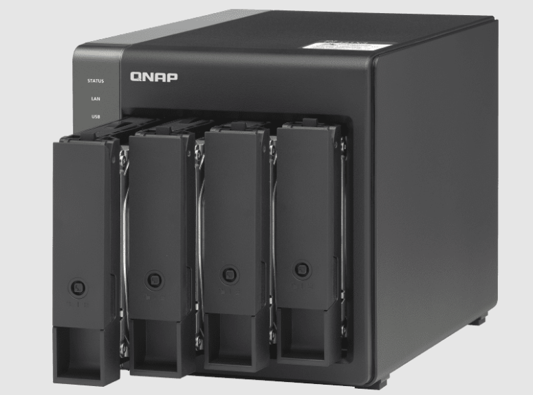 QNAP NAS 4 BAHIAS 3.5"/2.5" SATA III/II, 1.7 GHz QUAD CORE, 4GB of DDR3 RAM, 1 x 10GbE SFP+ 1 x 2.5GbE TS-431X3-4G-US