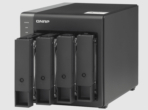 QNAP NAS 4 BAHIAS 3.5"/2.5" SATA III/II, 1.7 GHz QUAD CORE, 4GB of DDR3 RAM, 1 x 10GbE SFP+ 1 x 2.5GbE TS-431X3-4G-US